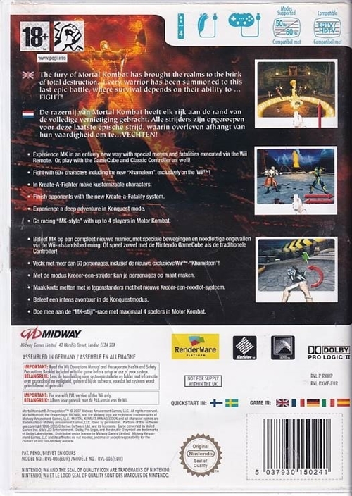 Mortal Kombat Armageddon - Nintendo Wii (B Grade) (Genbrug)